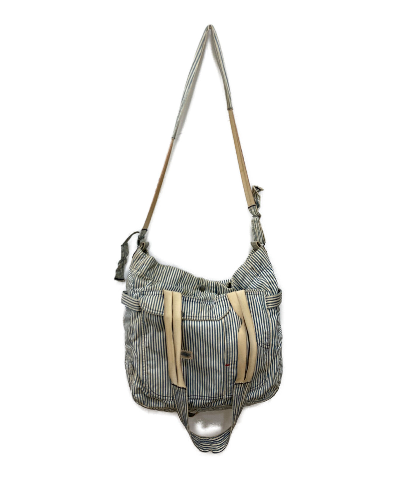 中古・古着通販】RRL (ダブルアールエル) 2WAYバッグ ホワイト×ブルー