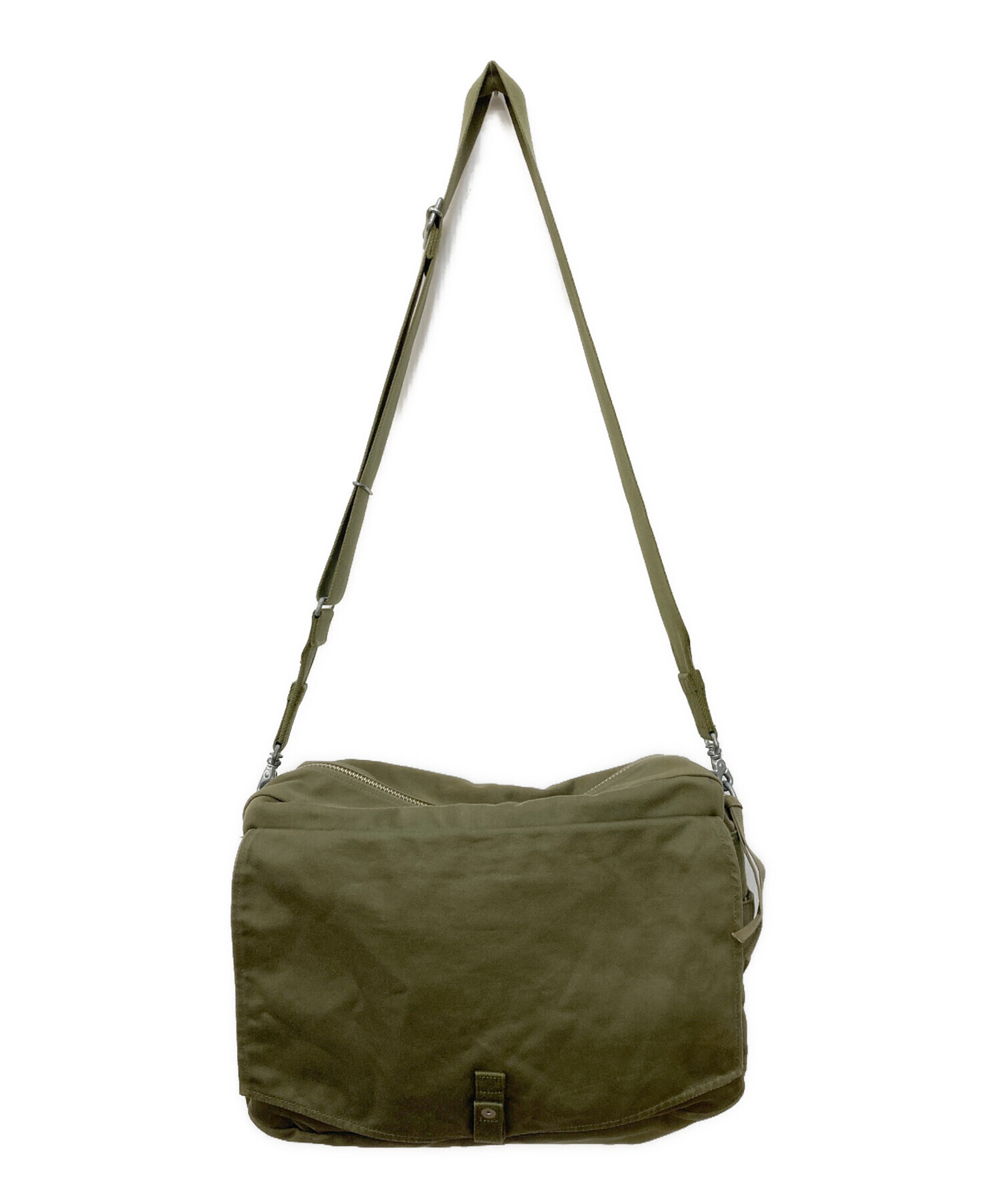 PORTER ポーター ラブアンドピース ハンドバッグ ミリタリー 大容量 中古・古着通販】PORTER (ポーター) LOVE&PEACE ショルダーバッグ