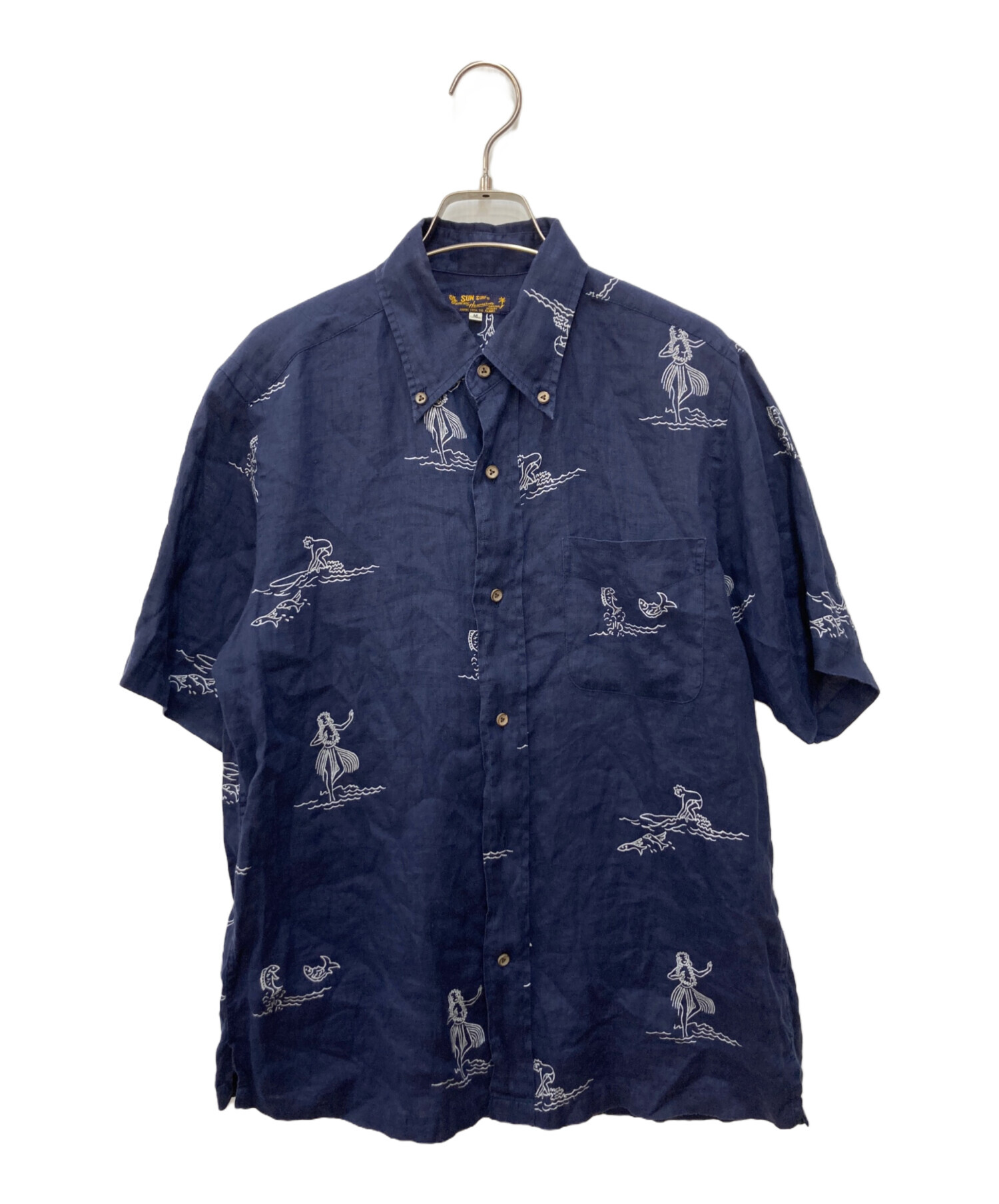 中古・古着通販】Sun Surf (サンサーフ) BDリネンシャツ ネイビー