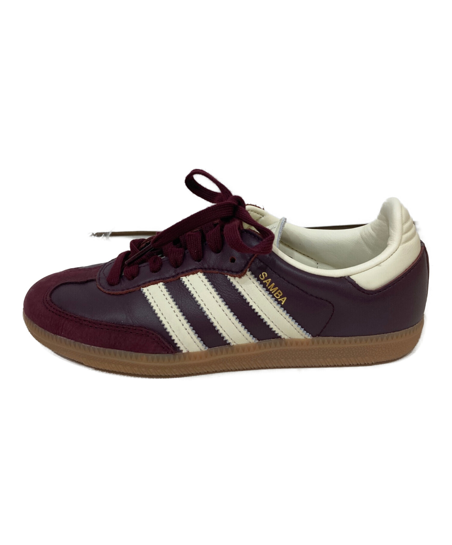 【未使用に近い】 samba 23.5センチ 中古・古着通販】adidas (アディダス) Samba OG ボルドー サイズ:23