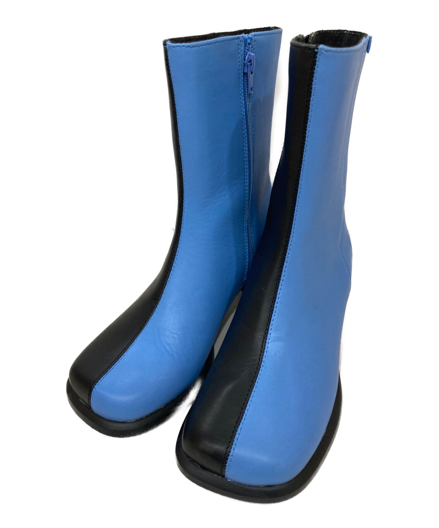CAMPER カンペール TWINS　ブルー　ドット柄　size 40　箱付き 中古・古着通販】CAMPER (カンペール) Twins Ankle Boots ブラック