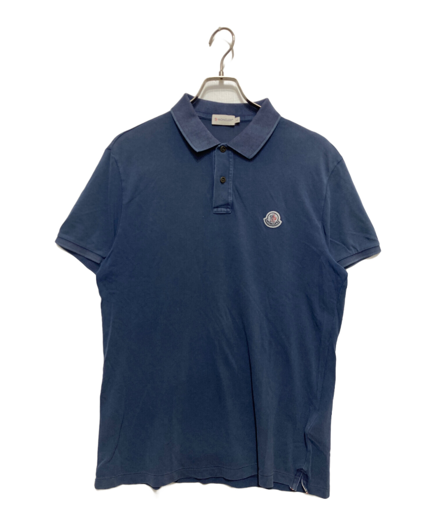 た*ー様 MONCLER ネイビー ポロシャツ 中古・古着通販】MONCLER (モンクレール) MAGLIA POLO MANICA CORTA