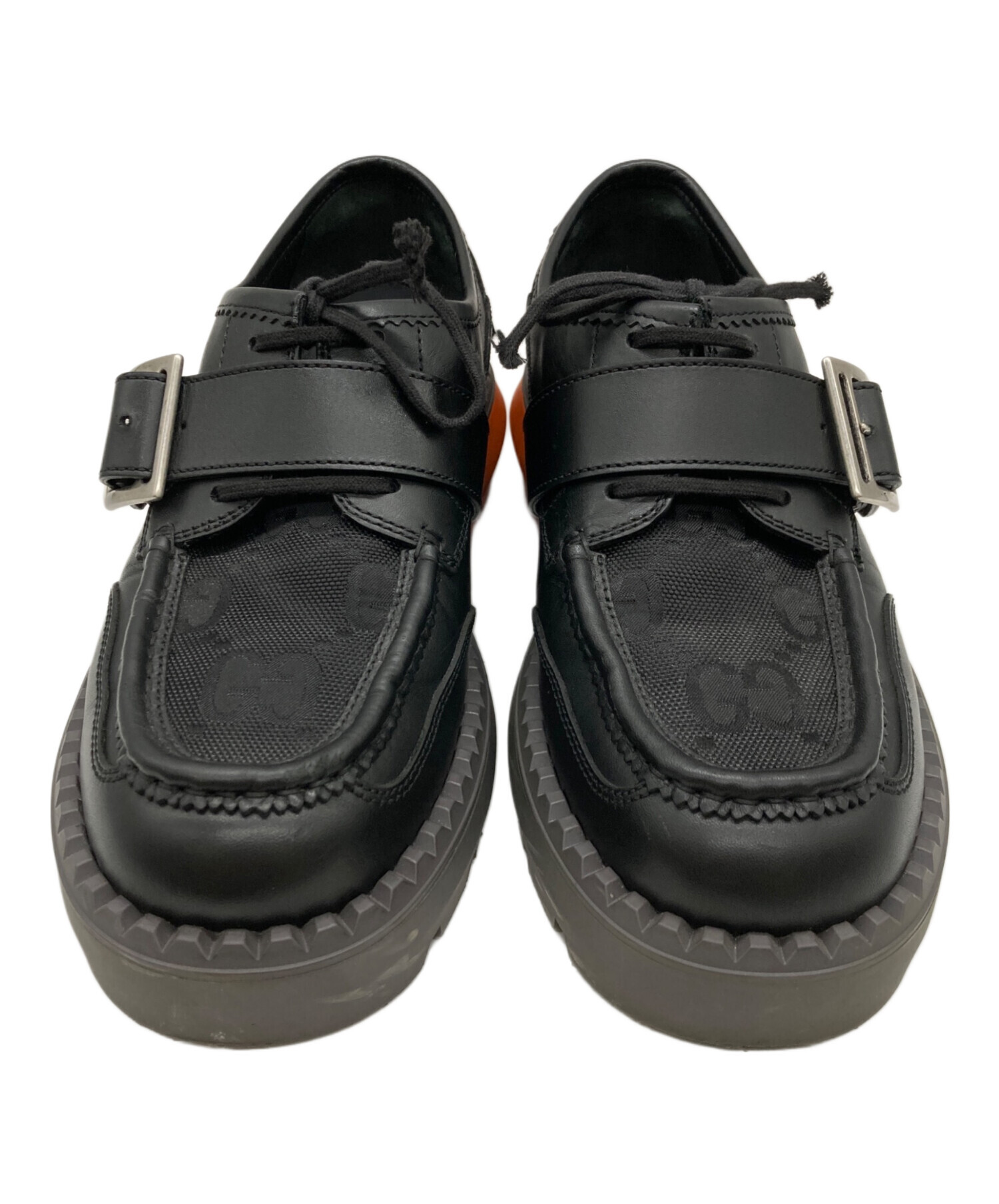 中古・古着通販】GUCCI (グッチ) CGレースアップシューズ ブラック
