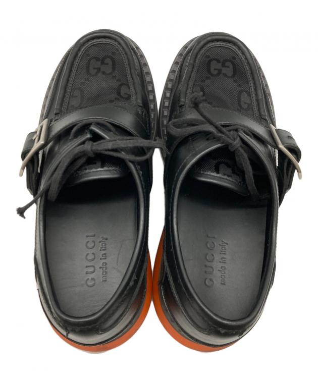 中古・古着通販】GUCCI (グッチ) CGレースアップシューズ ブラック