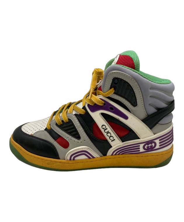 〔トドラー〕GUCCI バスケットスニーカー マルチカラー 中古・古着通販】GUCCI (グッチ) バスケットハイカットスニーカー