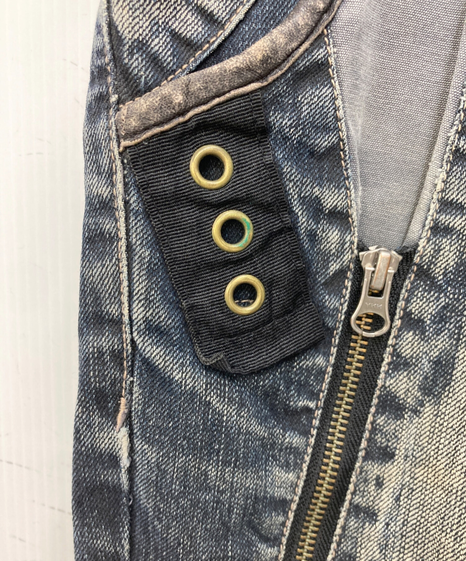 中古・古着通販】PPFM (ピーピーエフエム) 切替デニムパンツ