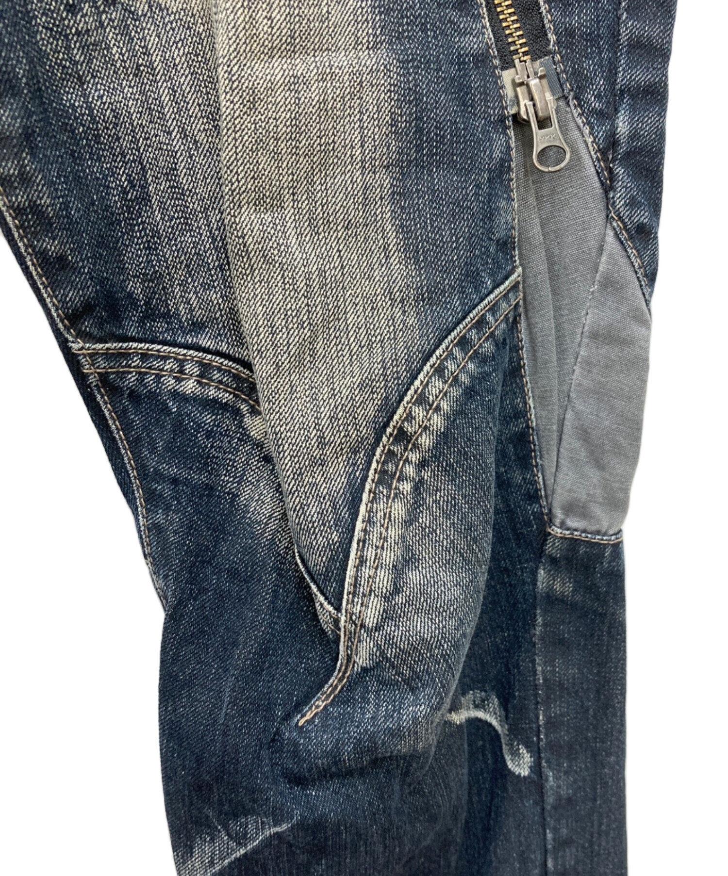中古・古着通販】PPFM (ピーピーエフエム) 切替デニムパンツ