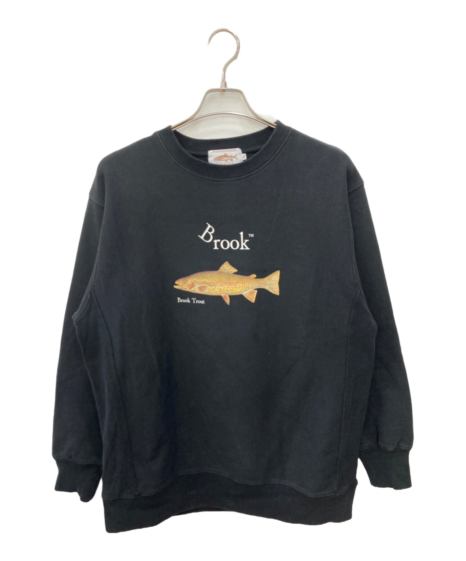 【美品】Brook ブルック 魚のグラフィックスウェット M 中古・古着通販】Brook (ブルック) トラウトプリントスウェット