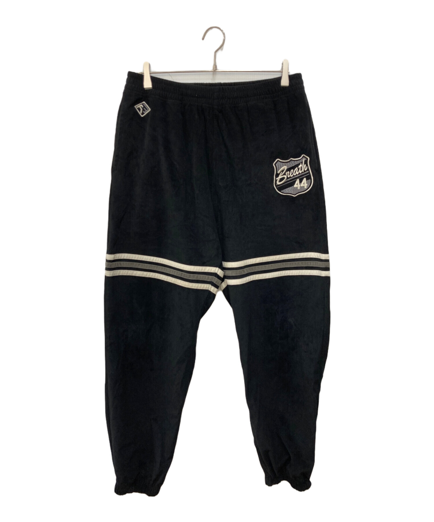 パンツ BREATH SPANGLE VELOUR PANTS / BLK BADHOP 中古・古着通販】BREATH (ブレス) VELOUR TRACK PANTS ブラック サイズ