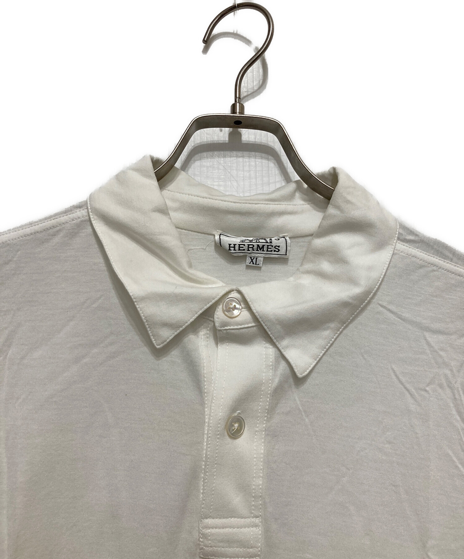 中古・古着通販】HERMES (エルメス) ポロシャツ ホワイト サイズ:XL