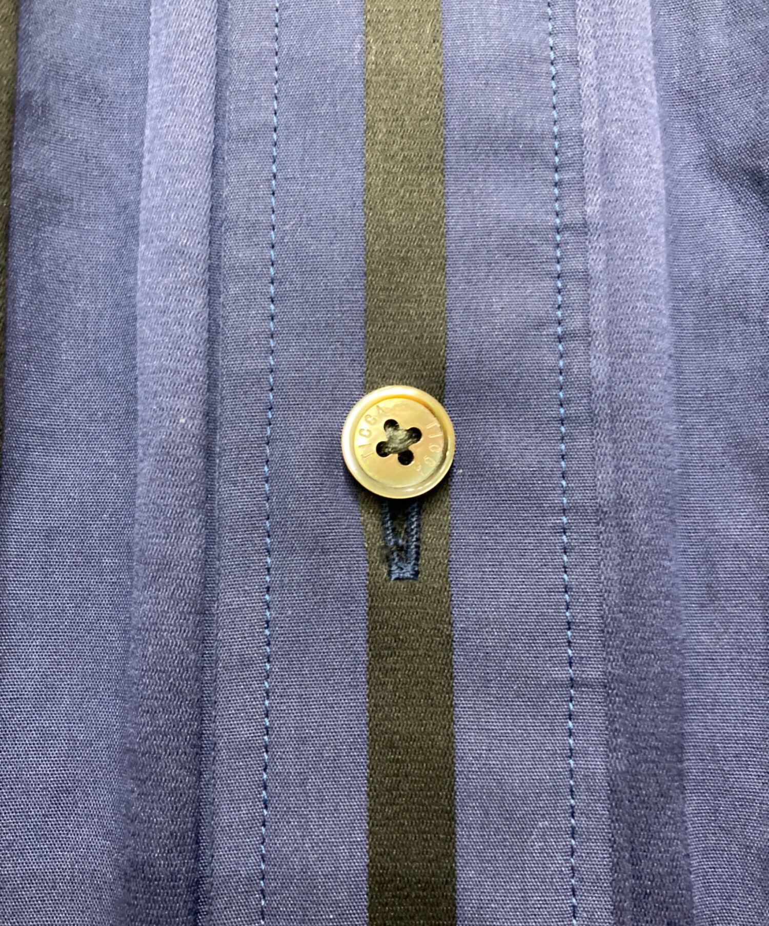 中古・古着通販】TICCA (ティッカ) ストライプシャツワンピース ブルー