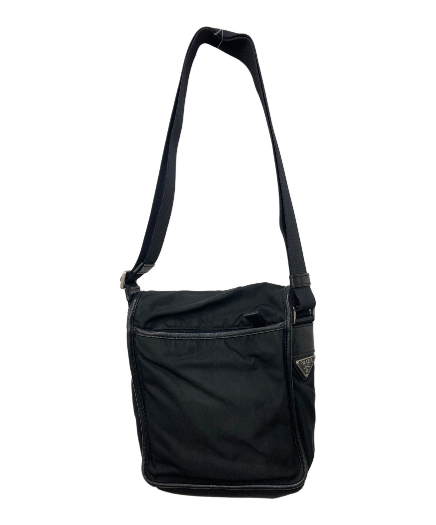 中古・古着通販】PRADA (プラダ) ナイロンショルダーバッグ ブラック