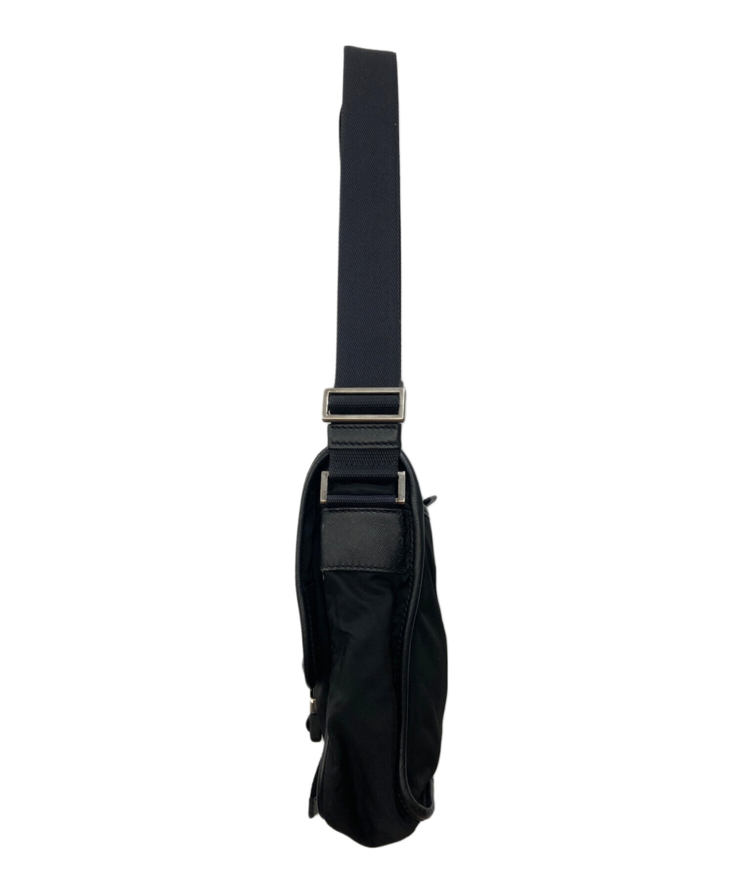 中古・古着通販】PRADA (プラダ) ナイロンショルダーバッグ ブラック