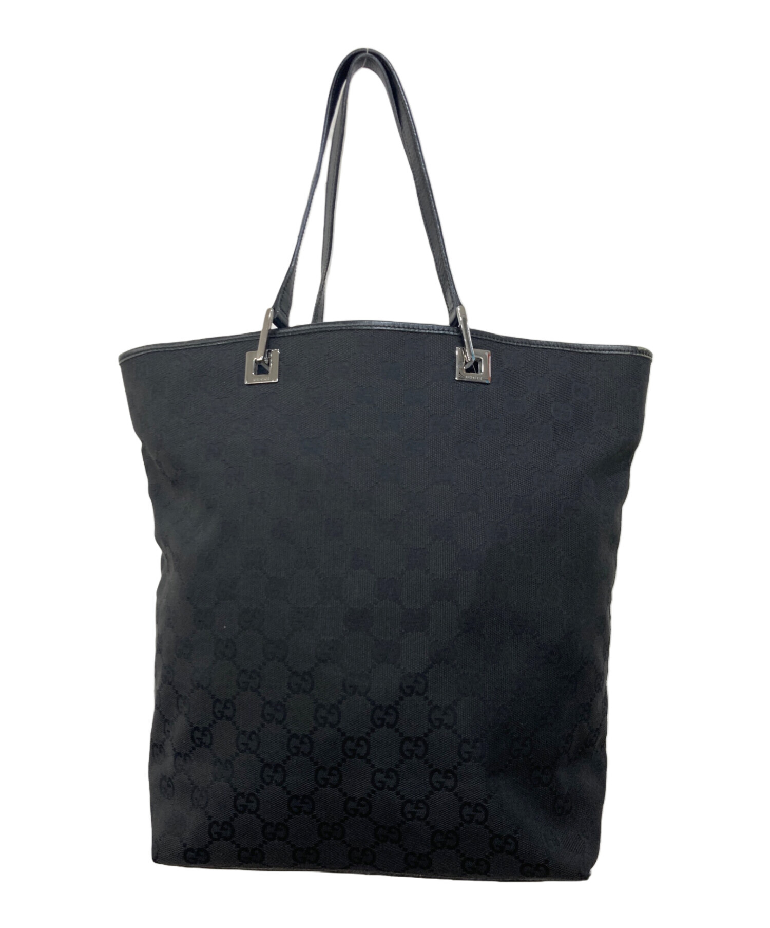 GUCCI ブラック トートバッグ 中古・古着通販】GUCCI (グッチ) CGキャンバストートバッグ ブラック