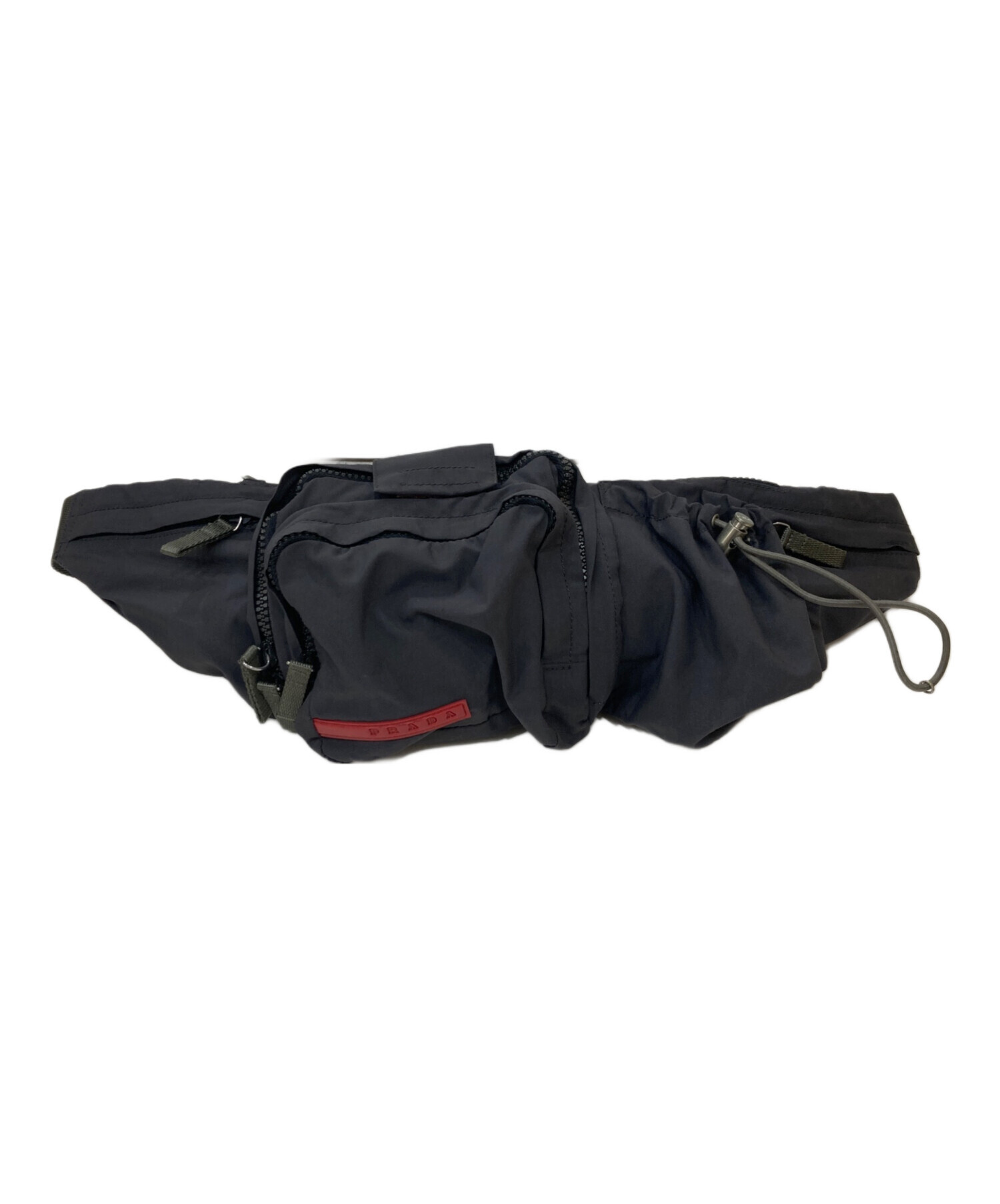 PRADAスポーツ ボディバッグ ダークグレー 中古・古着通販】PRADA SPORTS (プラダスポーツ) ウエストバッグ