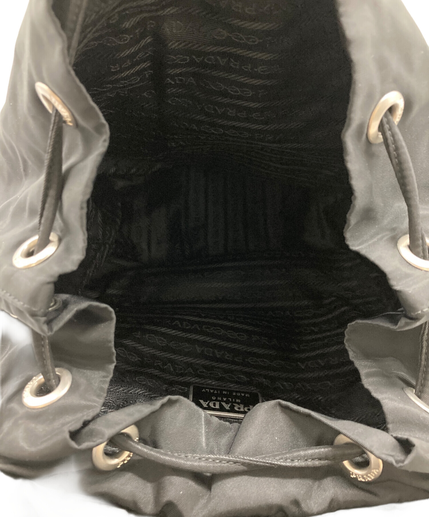 中古・古着通販】PRADA (プラダ) ナイロンリュック ブラック｜ブランド