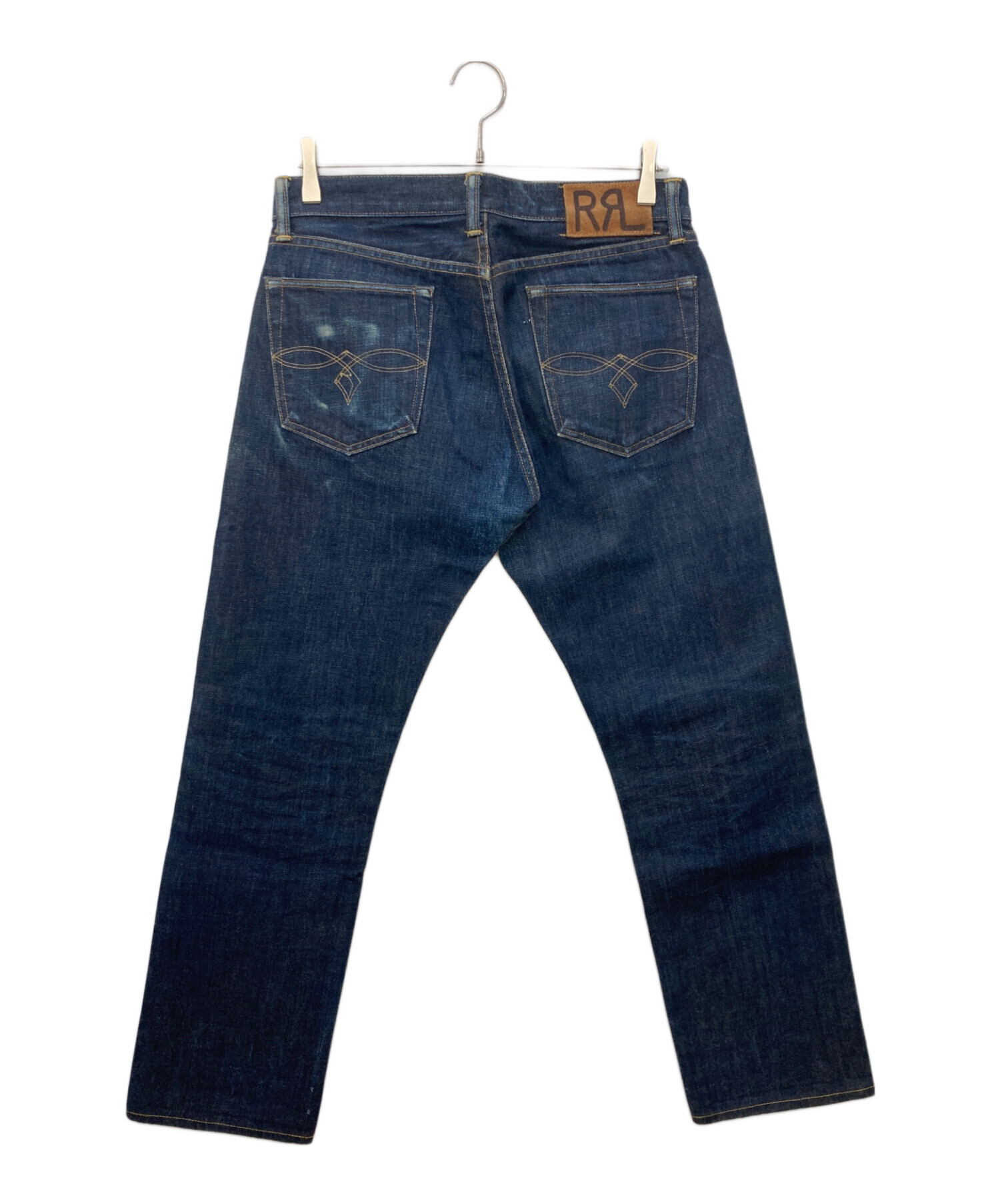RRL ストレートデニムパンツ インディゴ 中古 中古・古着通販】RRL (ダブルアールエル) メダリオンステッチ