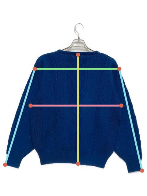 古着 Christian Dior MONSIEUR SPORTS クリスチャンディオール ムッシュ スポーツ 90s オールド 長袖 モックネック セーター M ブルー ニット メンズ 中古・古着通販】Christian Dior MONSIEUR (クリスチャンディオール