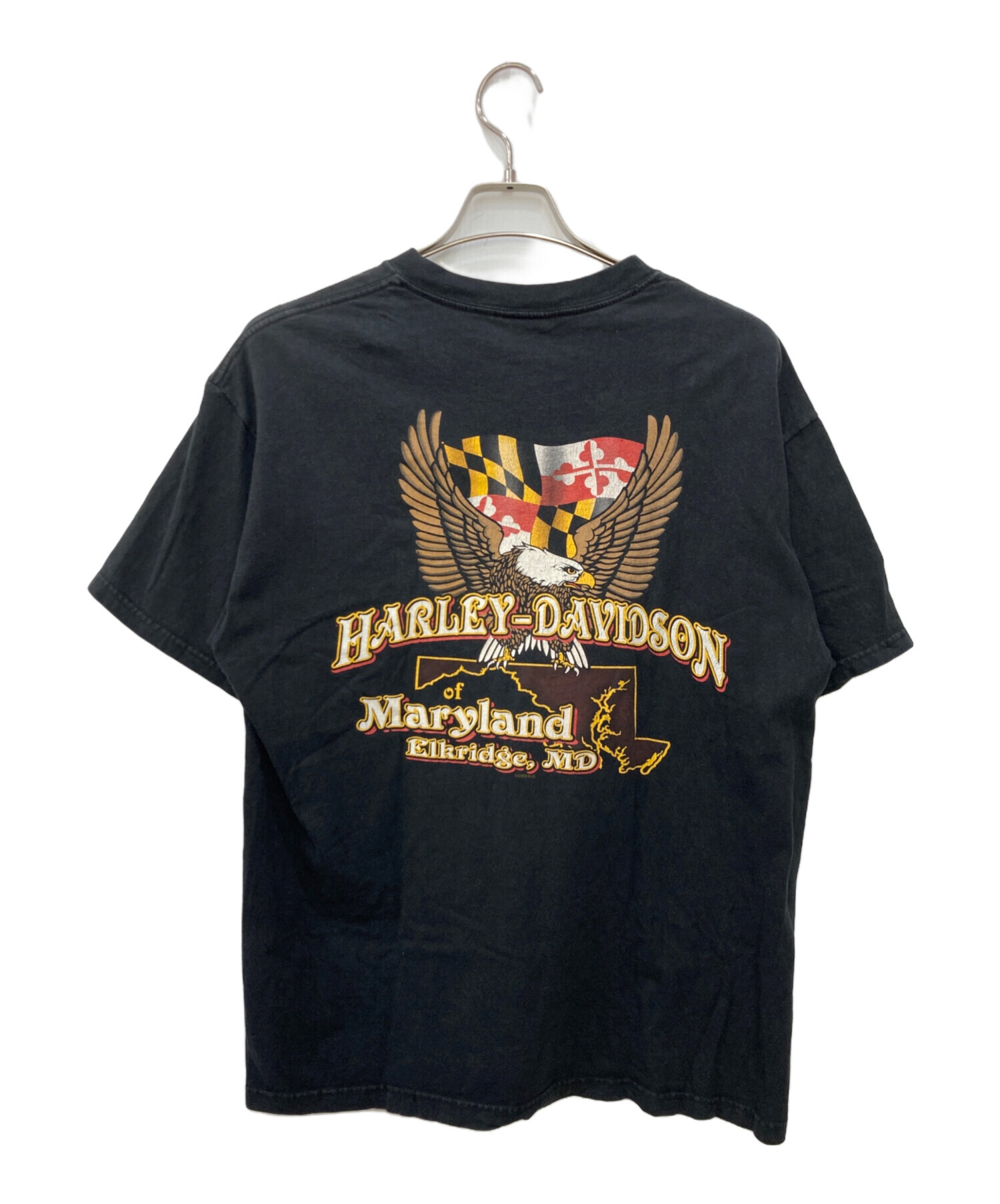 Harley-Davidson Tシャツ 黒 スカルプリント 中古・古着通販】HARLEY-DAVIDSON (ハーレーダビッドソン) スカル