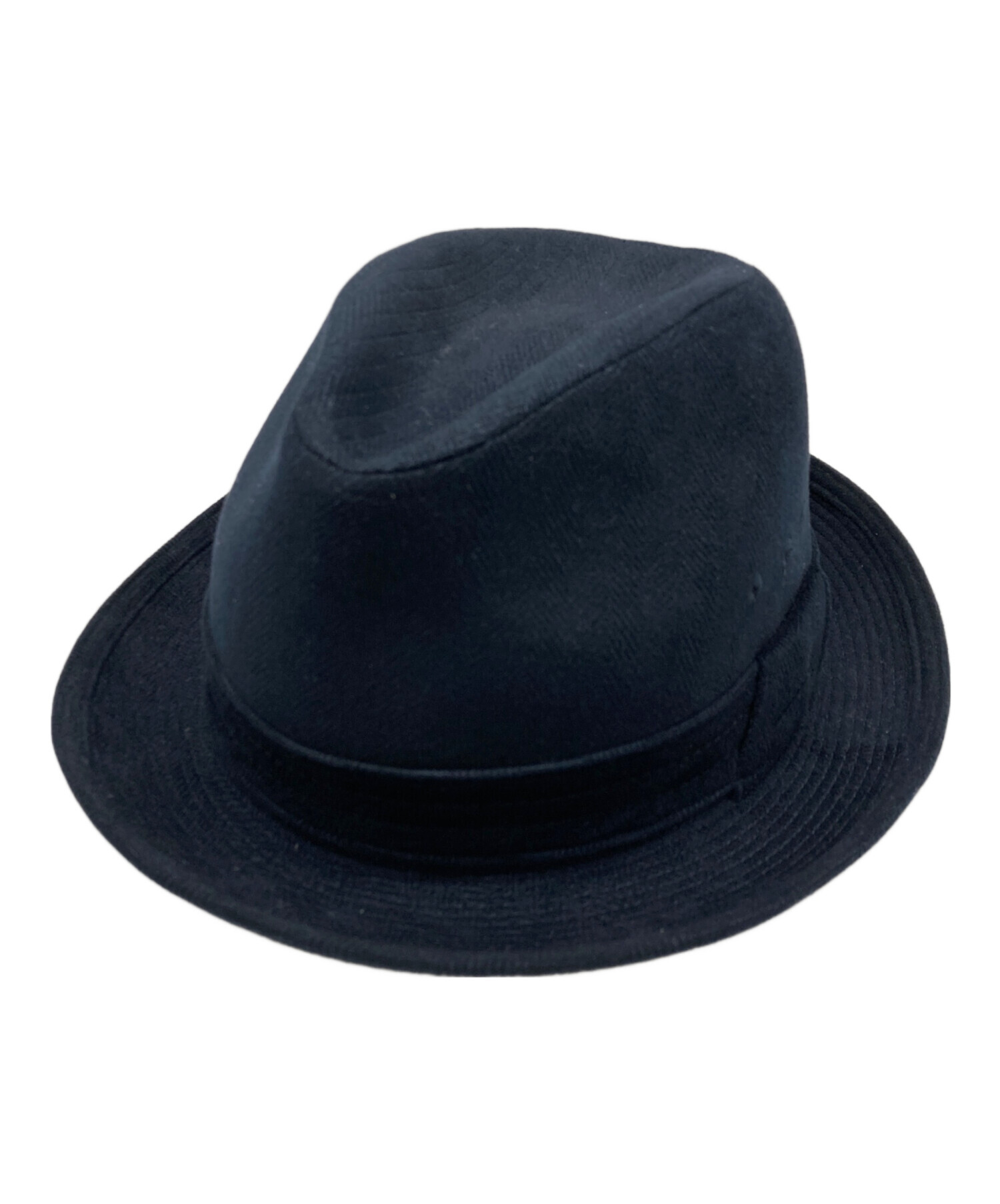 Borsalino ボルサリーノ ハット  黒 【古着】【中古】【送料無料】 中古・古着通販】BORSALINO (ボルサリーノ) 中折れハット サイズ:58