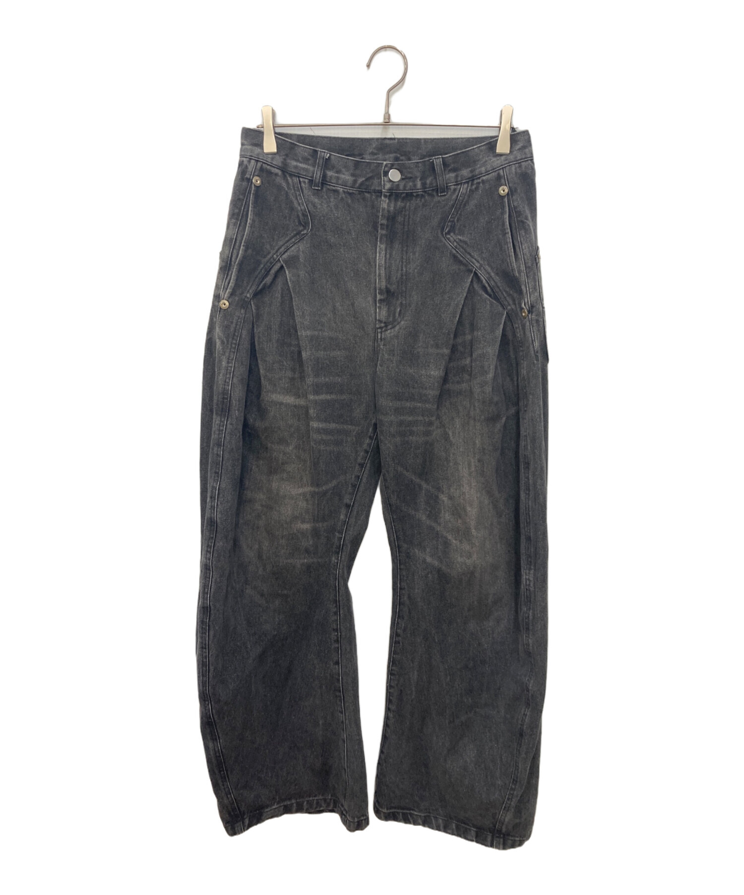中古・古着通販】CONZ (コンズ) カーブデニムパンツ グレー サイズ