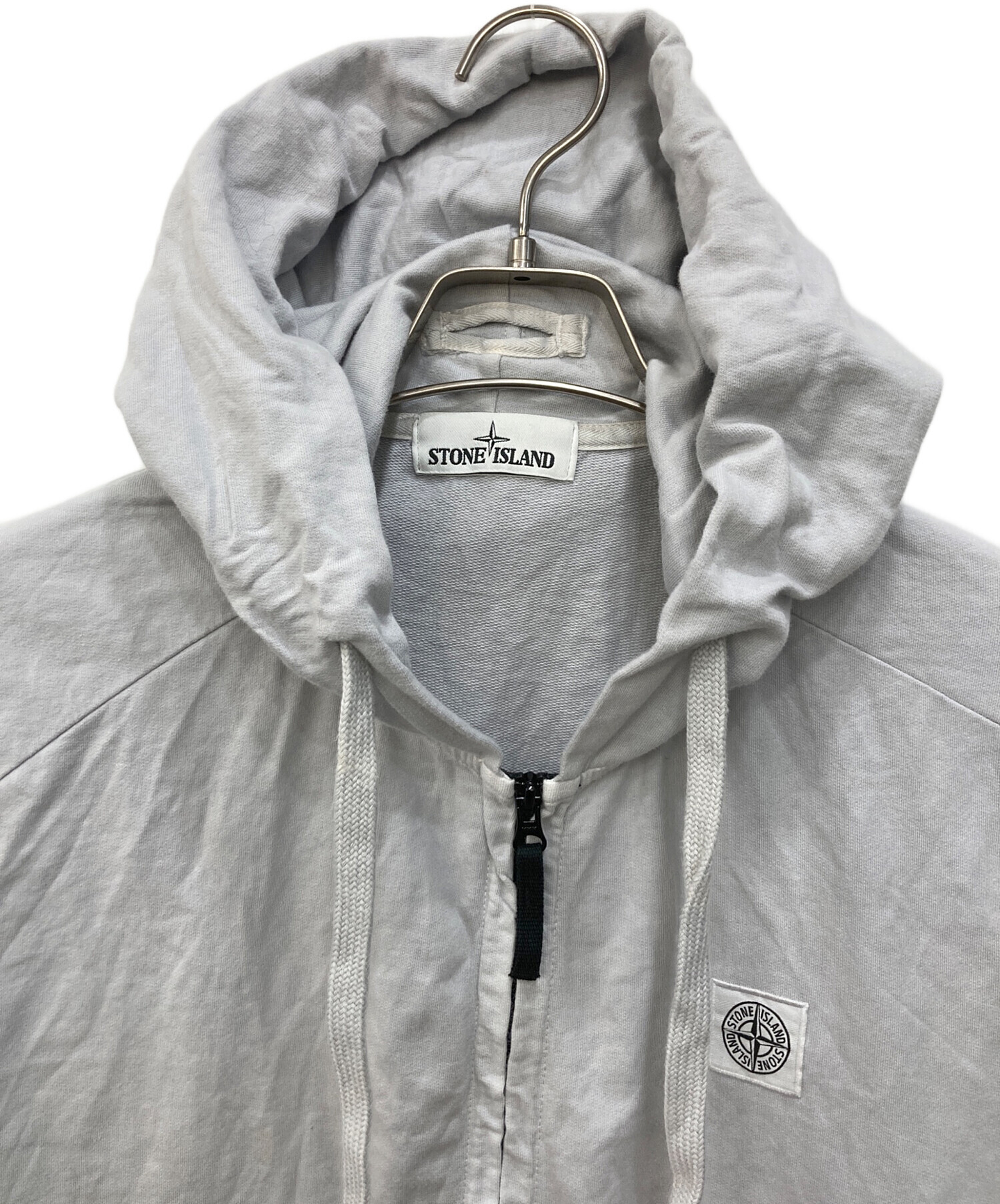 STONE  ジップアップパーカー ヴィンテージ加工 M STONE ジップアップパーカー ヴィンテージ加工 M 中古・古着通販