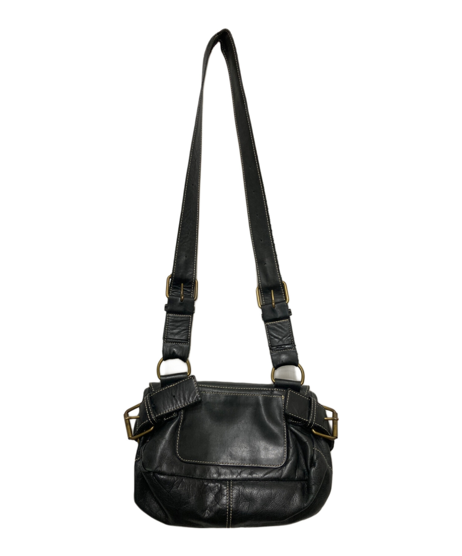 ヴィヴィアンウエストウッド アコード ショルダーバッグ レザー 黒 中古・古着通販】Vivienne Westwood (ヴィヴィアンウエストウッド