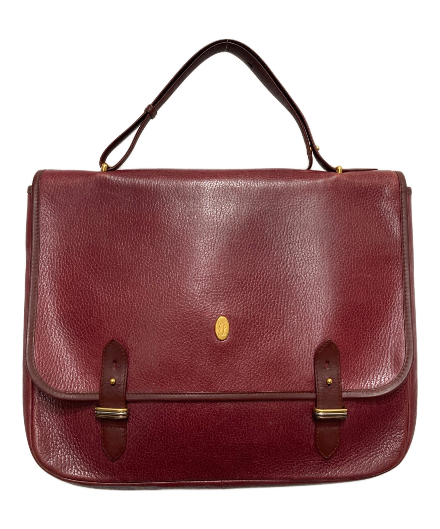 中古・古着通販】Cartier (カルティエ) ビジネスバッグ ボルドー