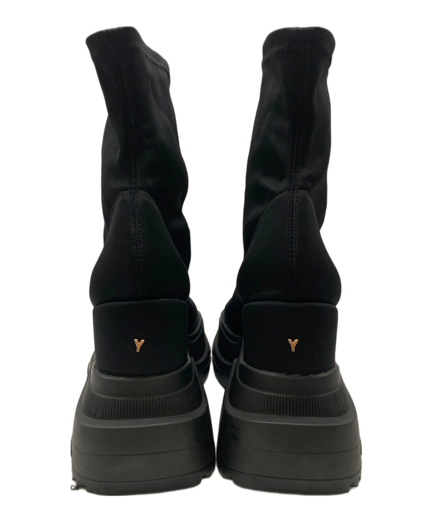 中古・古着通販】YELLO (イエロ) DOUBLE SNEAKER SHORT BOOTS ブラック