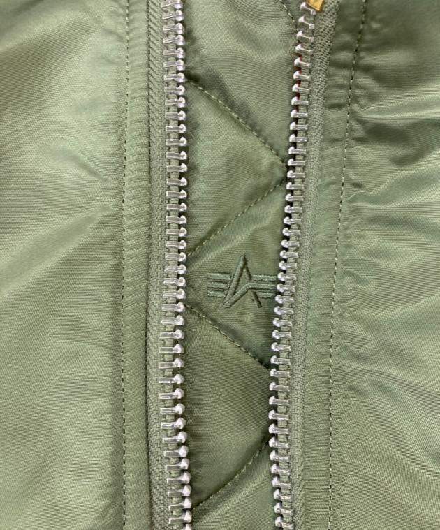 中古・古着通販】ALPHA (アルファ) ワッペンMA-1ジャケット グリーン