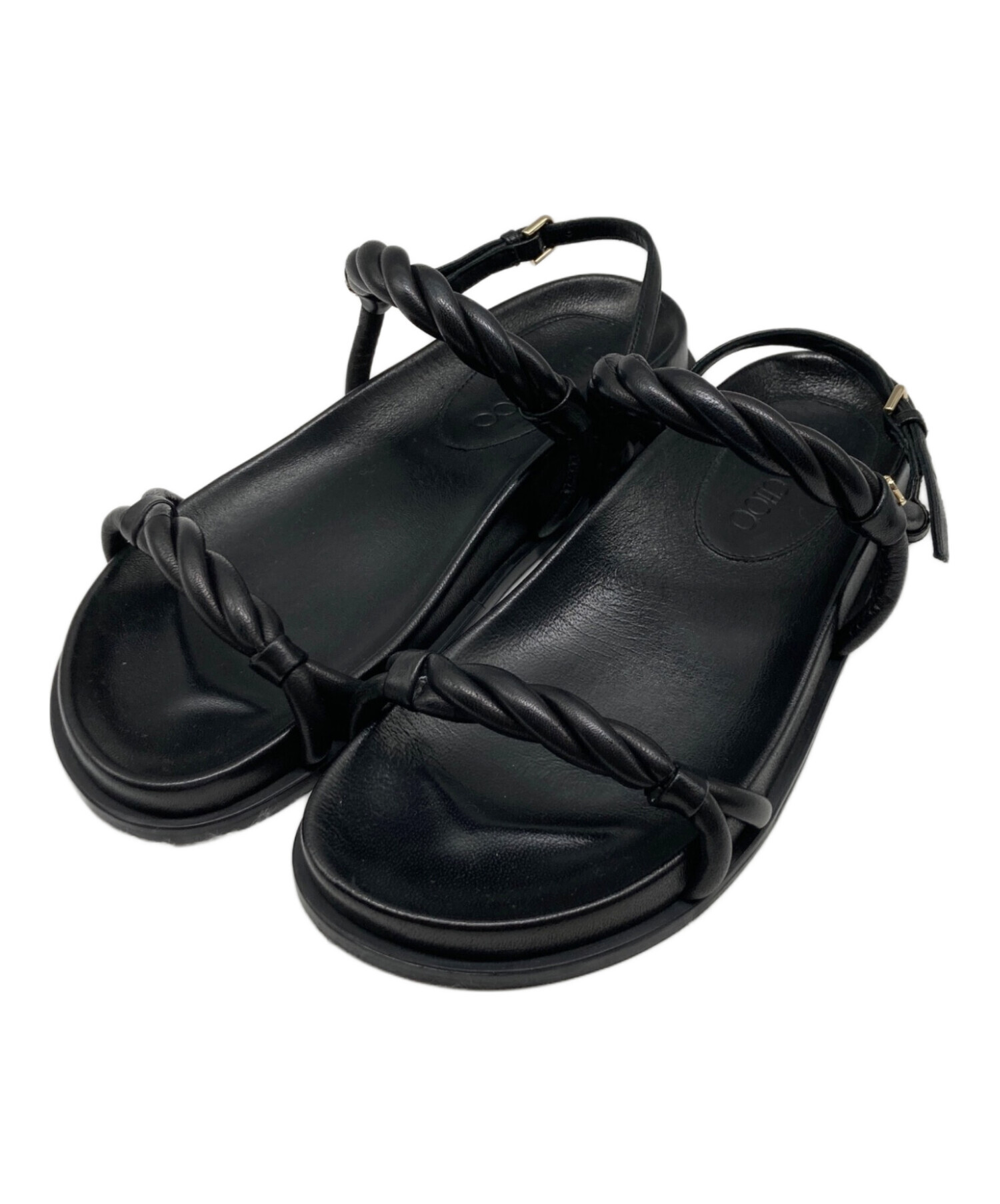 中古・古着通販】JIMMY CHOO (ジミーチュウ) DIOSA FLATレザーサンダル