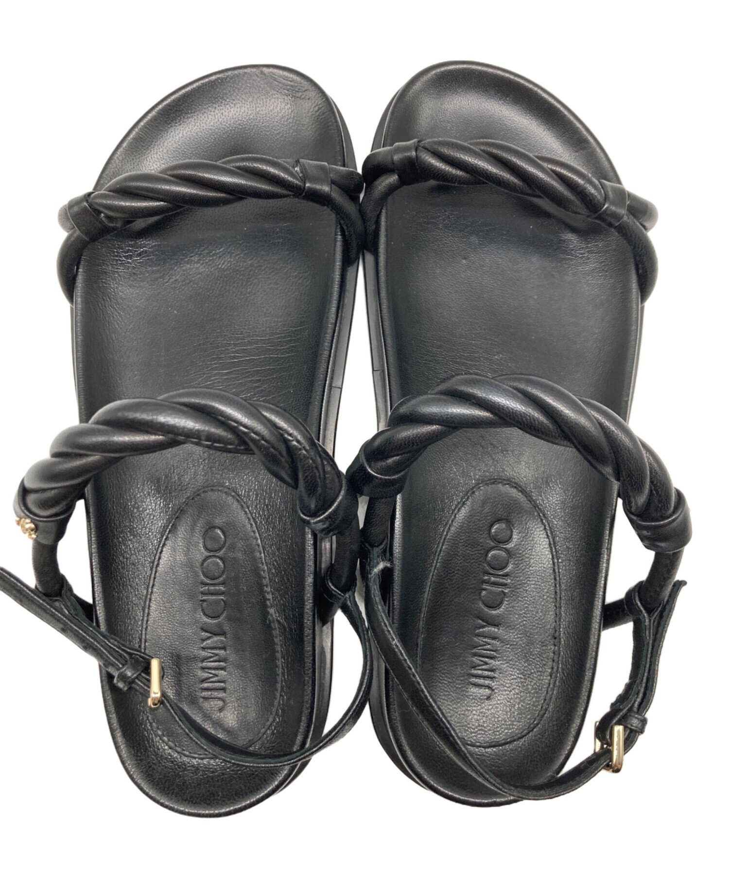 中古・古着通販】JIMMY CHOO (ジミーチュウ) DIOSA FLATレザーサンダル