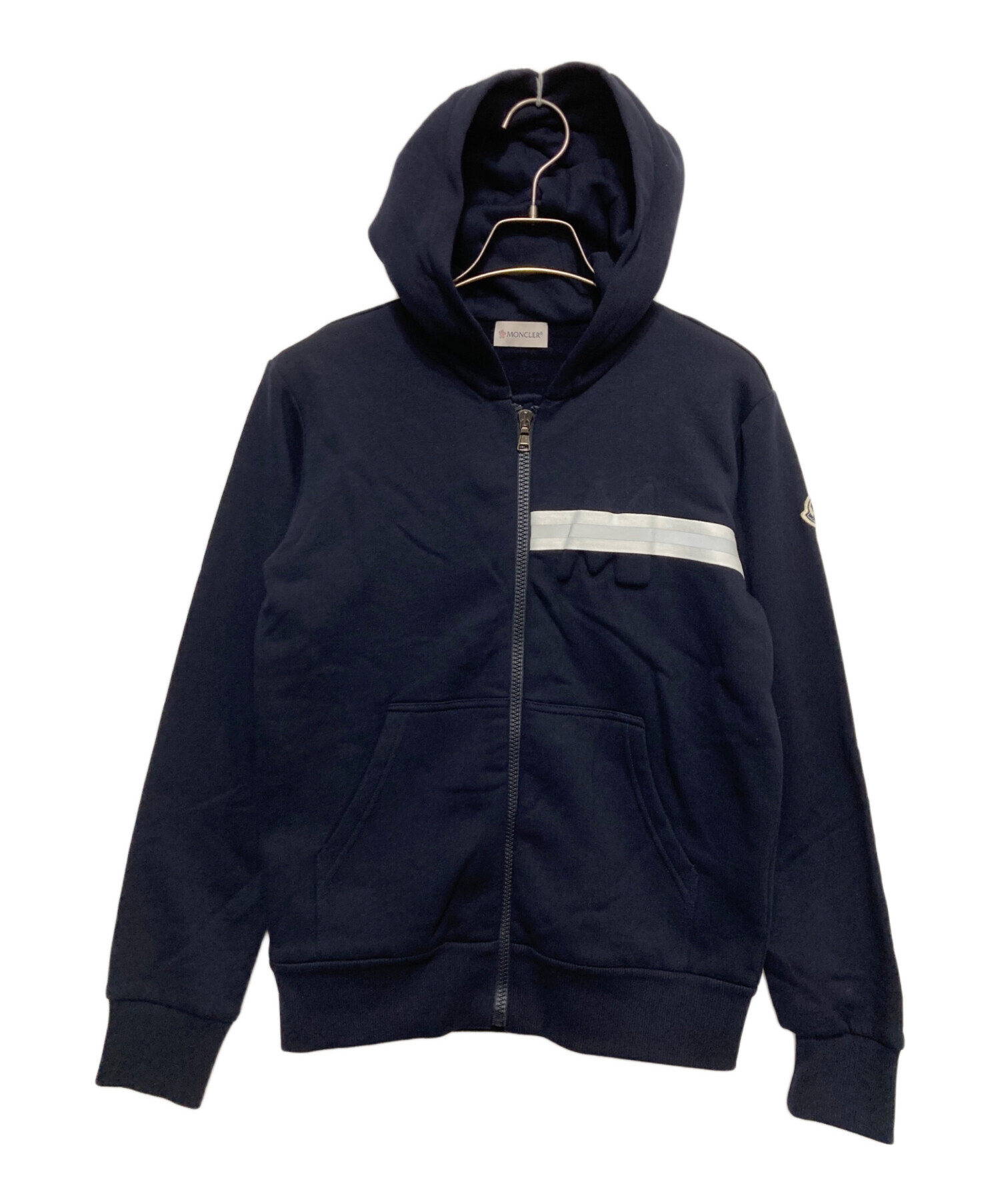 モンクレール　パーカーブルゾン美品18/24m 86㎝ネイビー 中古・古着通販】MONCLER (モンクレール) ジップパーカー ネイビー
