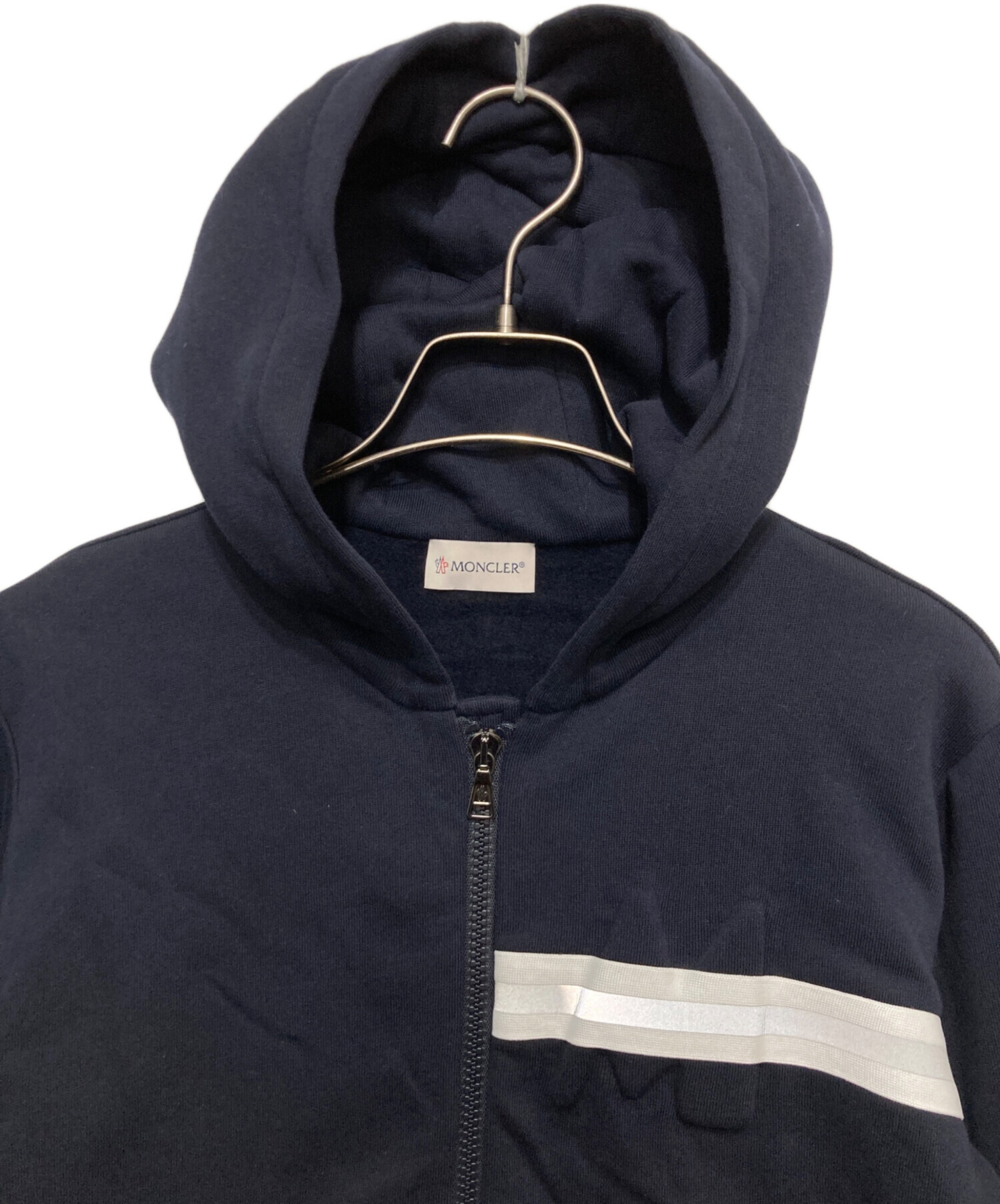 中古・古着通販】MONCLER (モンクレール) ジップパーカー ネイビー