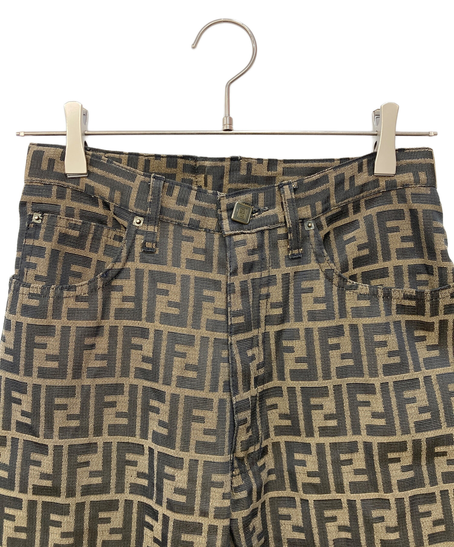 中古・古着通販】FENDI (フェンディ) ズッカ柄総柄パンツ ブラック