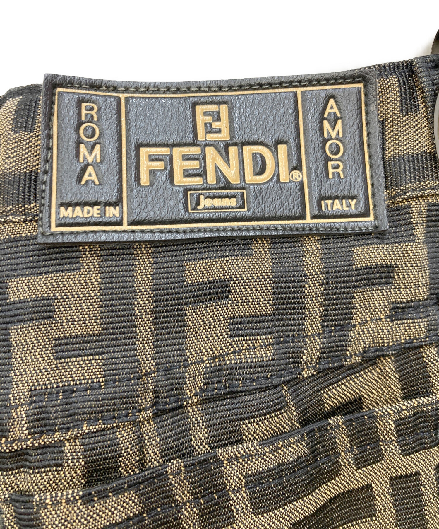 中古・古着通販】FENDI (フェンディ) ズッカ柄総柄パンツ ブラック