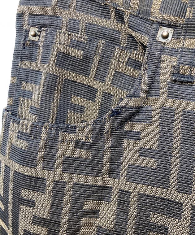 中古・古着通販】FENDI (フェンディ) ズッカ柄総柄パンツ ブラック