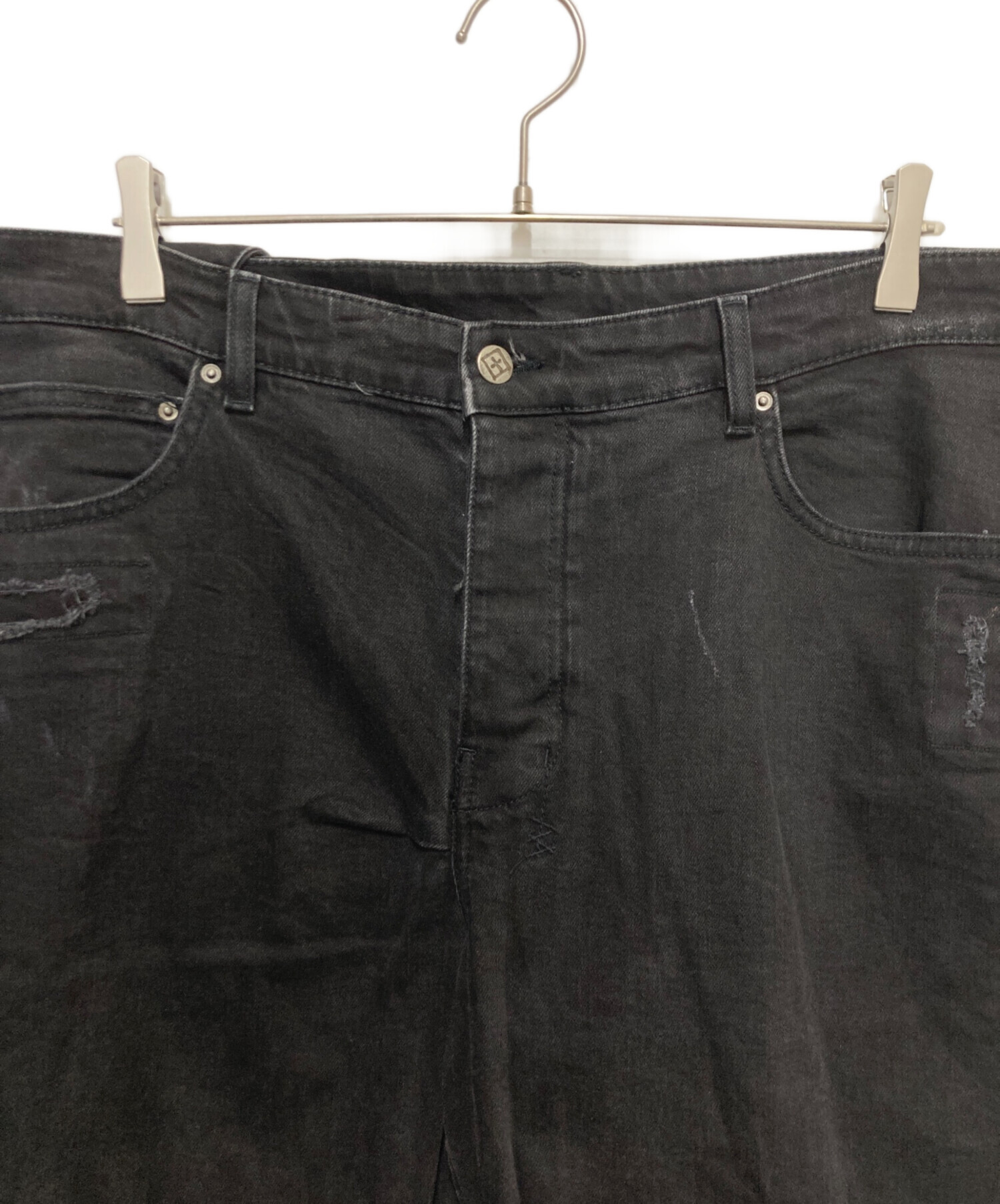 中古・古着通販】Ksubi (スビ) ダメージ加工デニムパンツ ブラック 中古・古着通販】Ksubi (スビ) ダメージ加工デニムパンツ ブラック