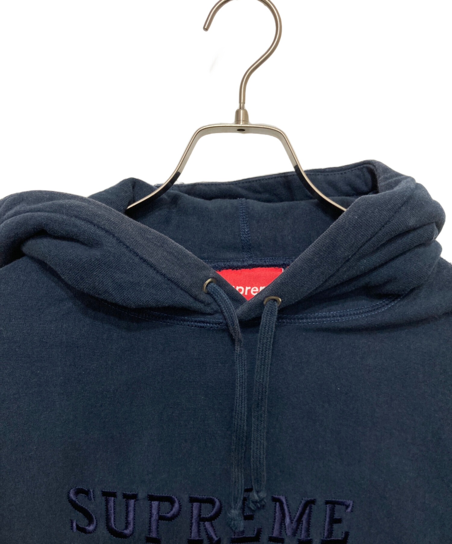 中古・古着通販】SUPREME (シュプリーム) ロゴ刺繍パーカー ネイビー