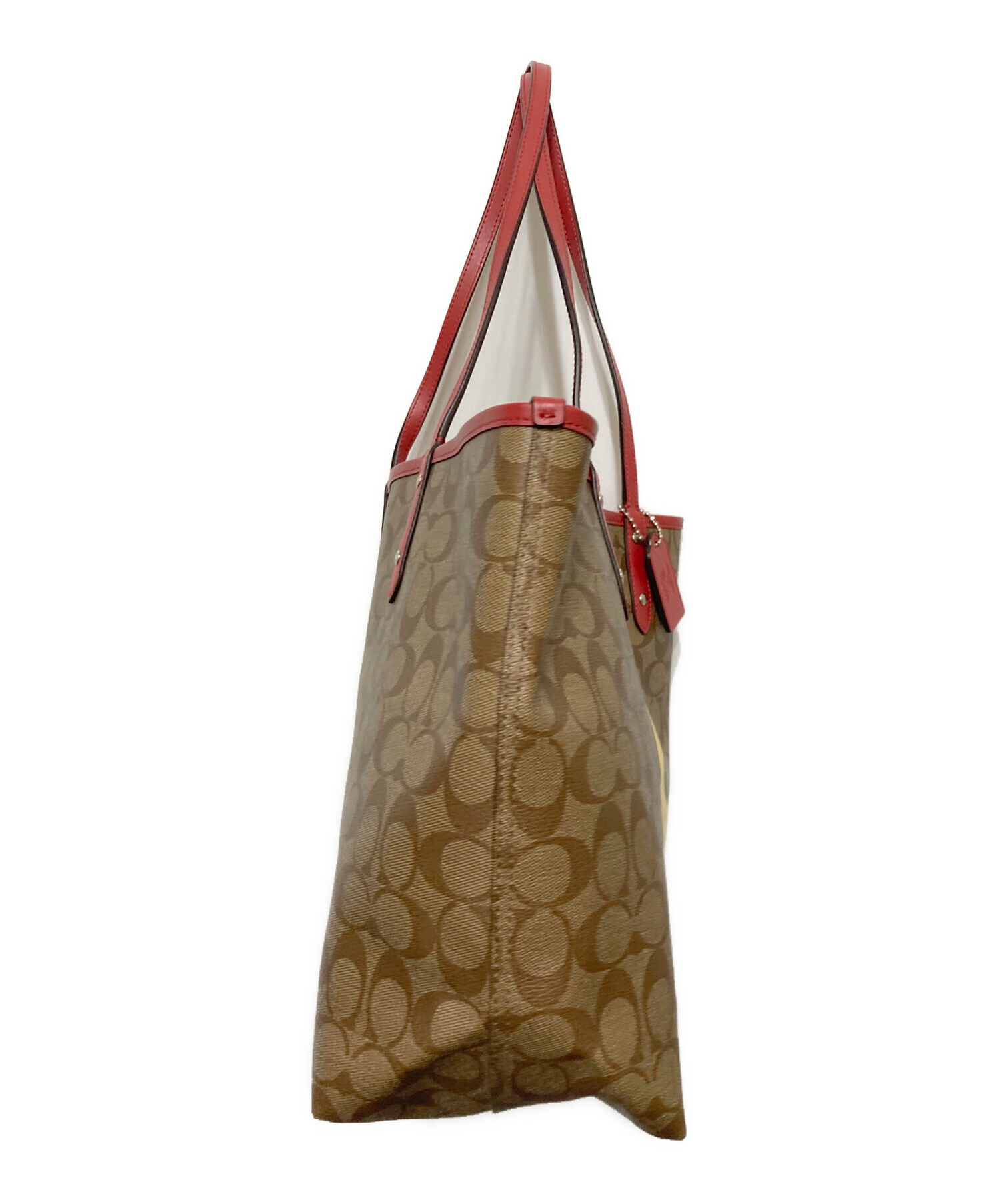 中古・古着通販】COACH (コーチ) リバーシブルトートバッグ ブラウン