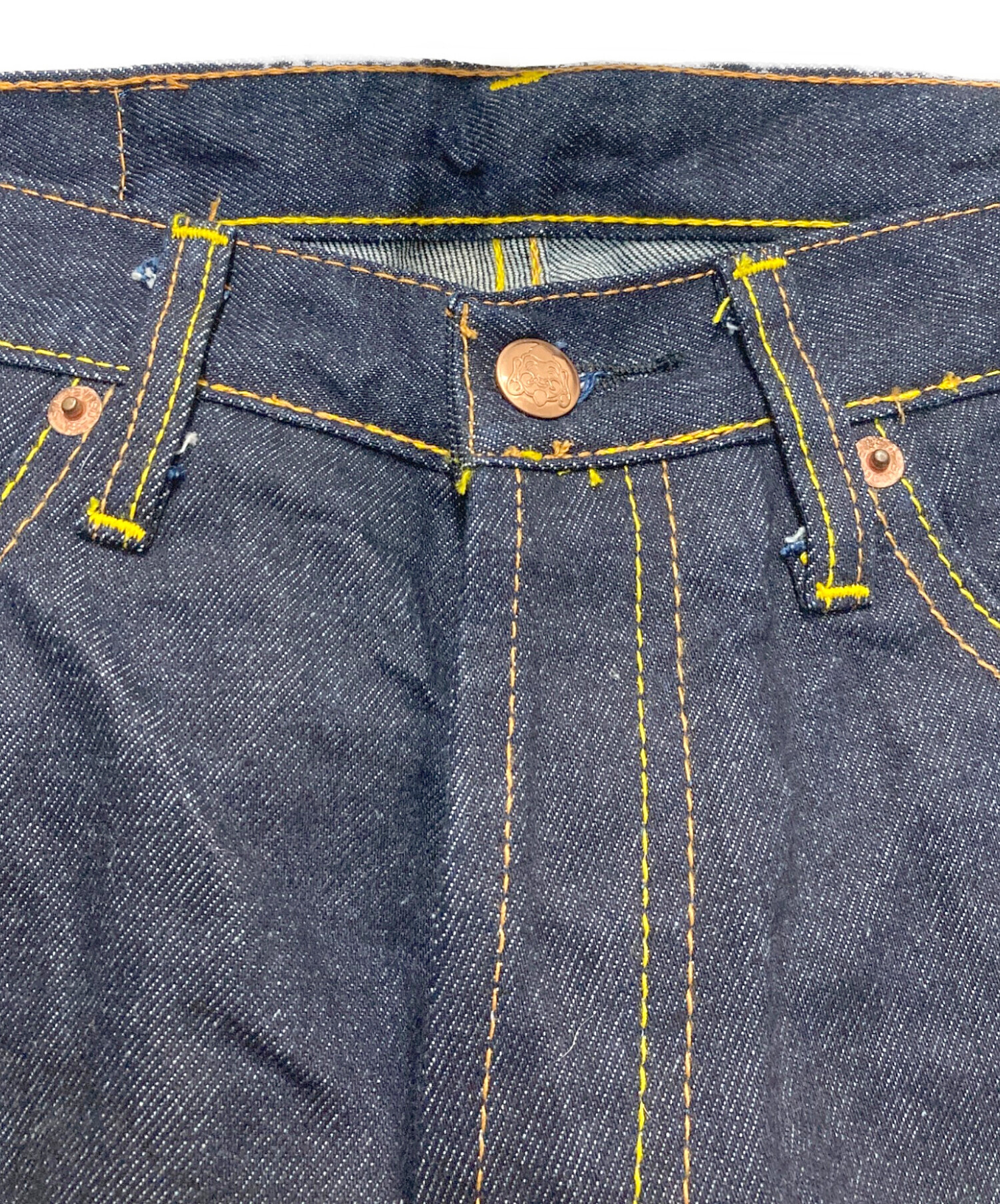 中古・古着通販】EVISU (エヴィス) 刺繍デニムパンツ インディゴ 中古・古着通販】EVISU (エヴィス) 刺繍デニムパンツ インディゴ