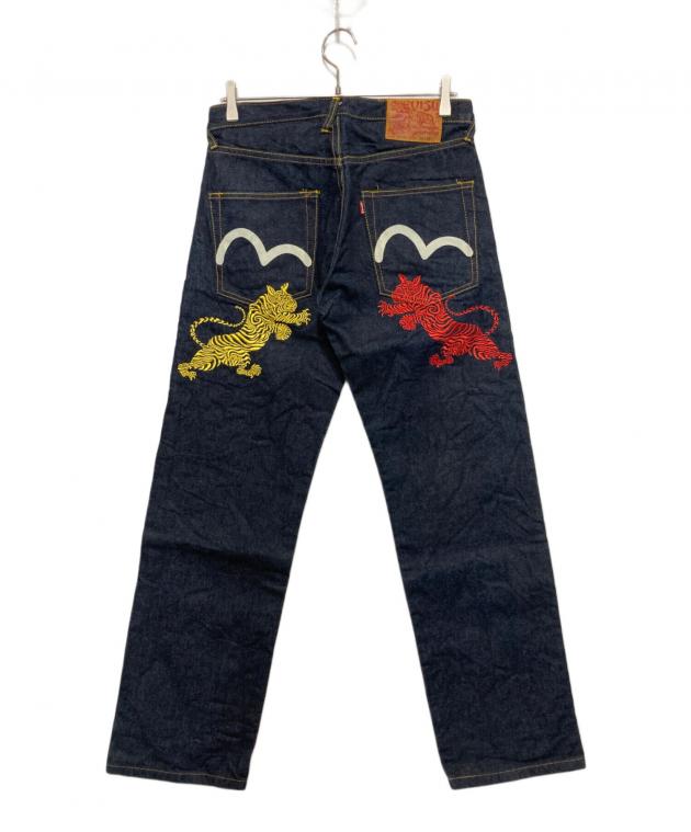 中古・古着通販】EVISU (エヴィス) 刺繍デニムパンツ インディゴ 中古・古着通販】EVISU (エヴィス) 刺繍デニムパンツ インディゴ