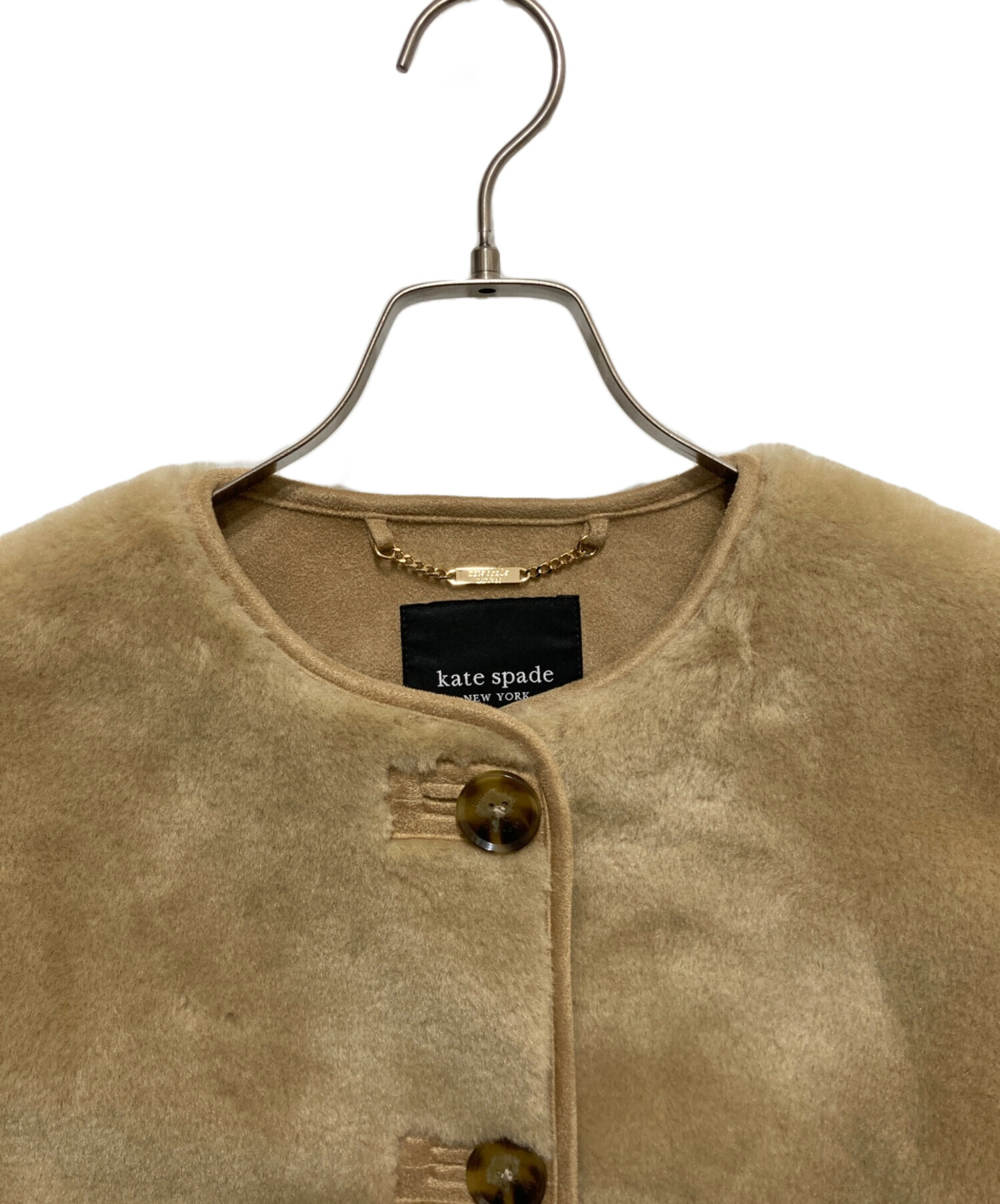 kate spade ベージュ ジャケット 160 中古・古着通販】Kate Spade (ケイトスペード) Bonded Shearling