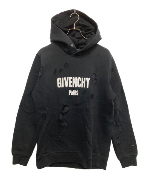中古・古着通販】GIVENCHY (ジバンシィ) デストロイパーカー ブラック