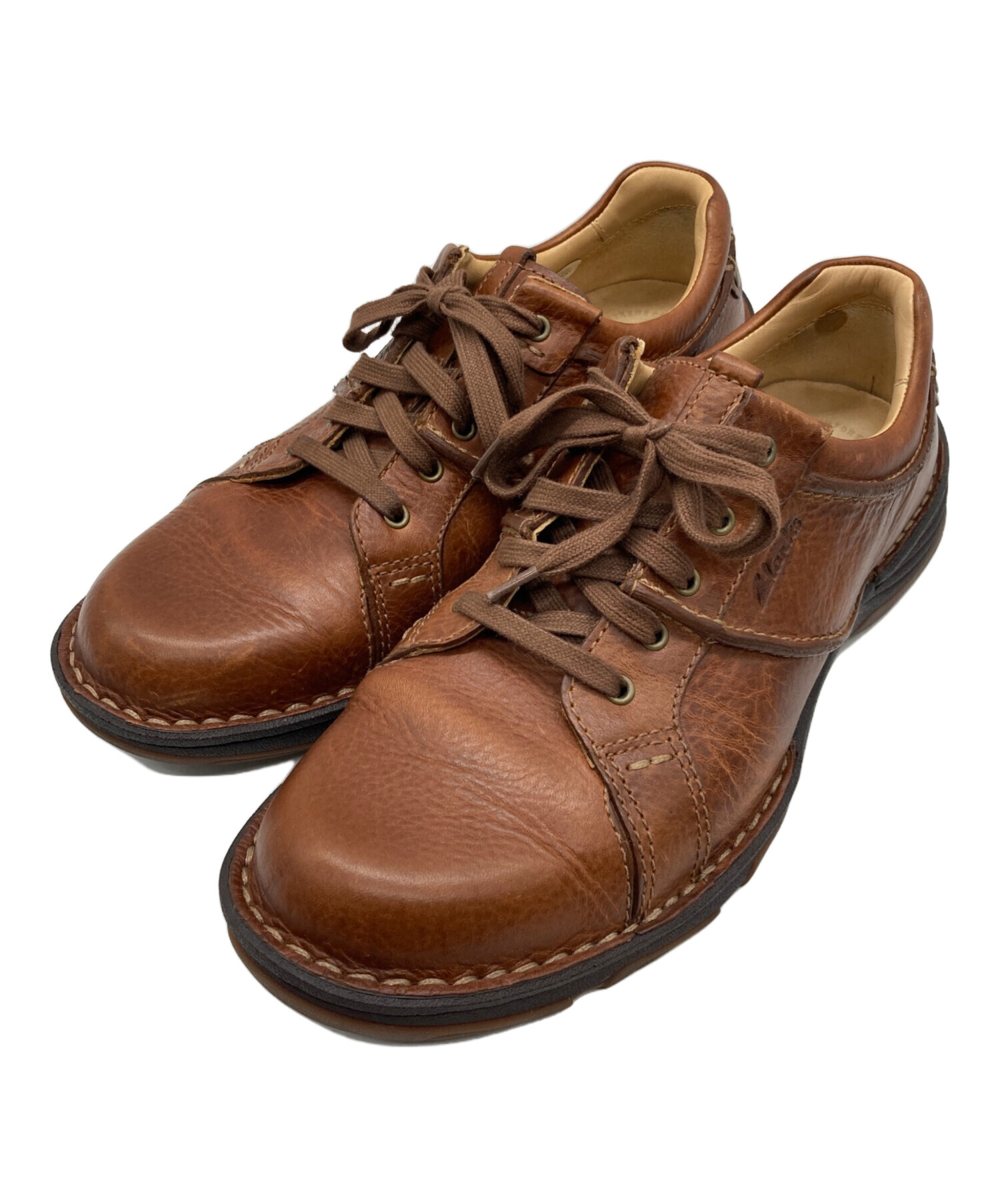 中古・古着通販】CLARKS (クラークス) レザーシューズ ブラウン サイズ 