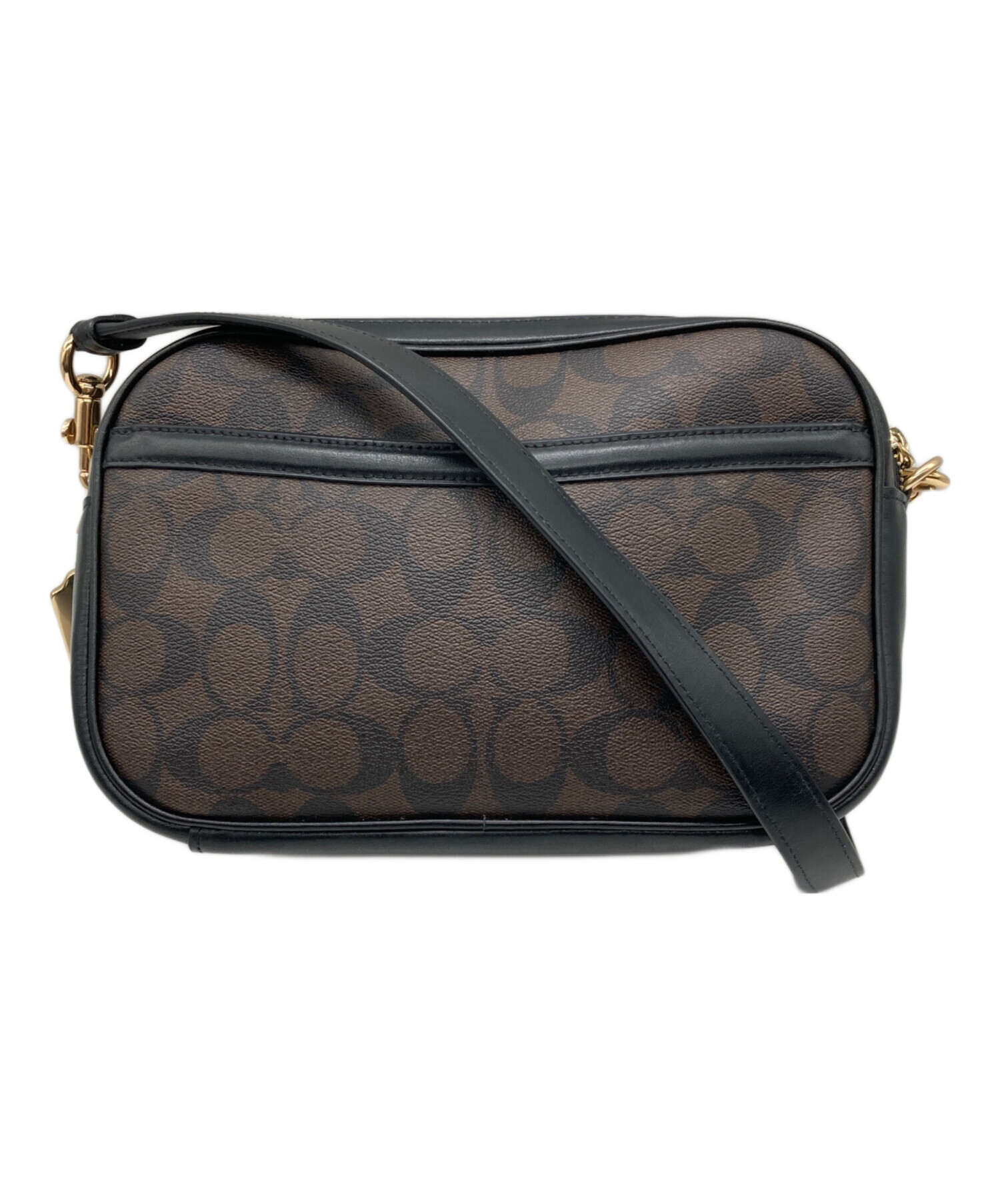 中古・古着通販】COACH (コーチ) ショルダーバッグ ブラウン×ブラック 