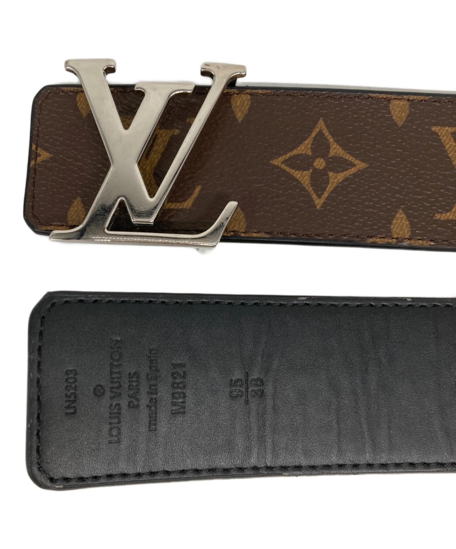 LOUIS VUITTON ルイヴィトン ベルト レザー 茶 イニシャル 中古・古着通販】LOUIS VUITTON (ルイ ヴィトン) ベルト・LV