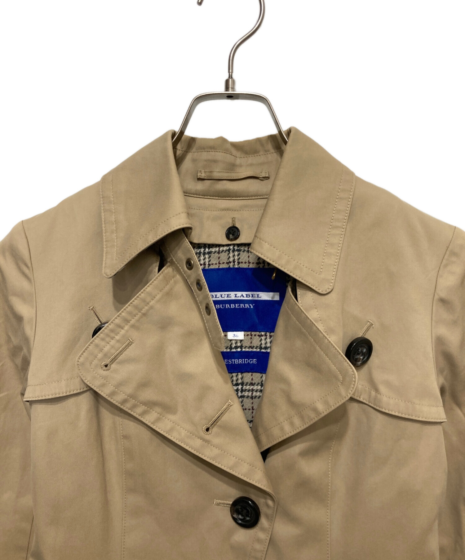 未使用タグ付き　バーバリーブルーレーベル　トレンチコート　ライナー付　ベージュ 中古・古着通販】BURBERRY BLUE LABEL (バーバリー ブルー レーベル