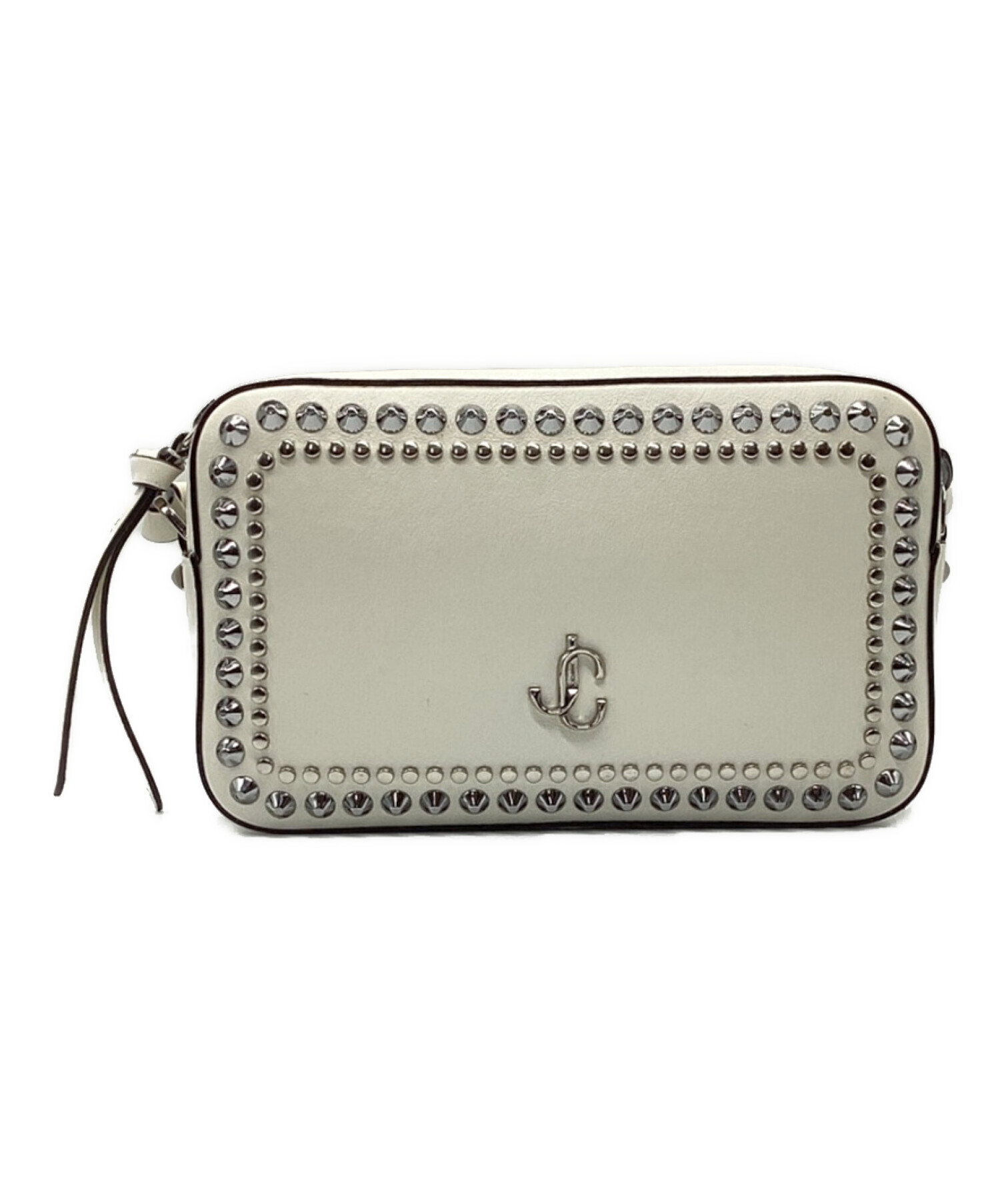 中古・古着通販】JIMMY CHOO (ジミーチュウ) スタッズショルダーバッグ 