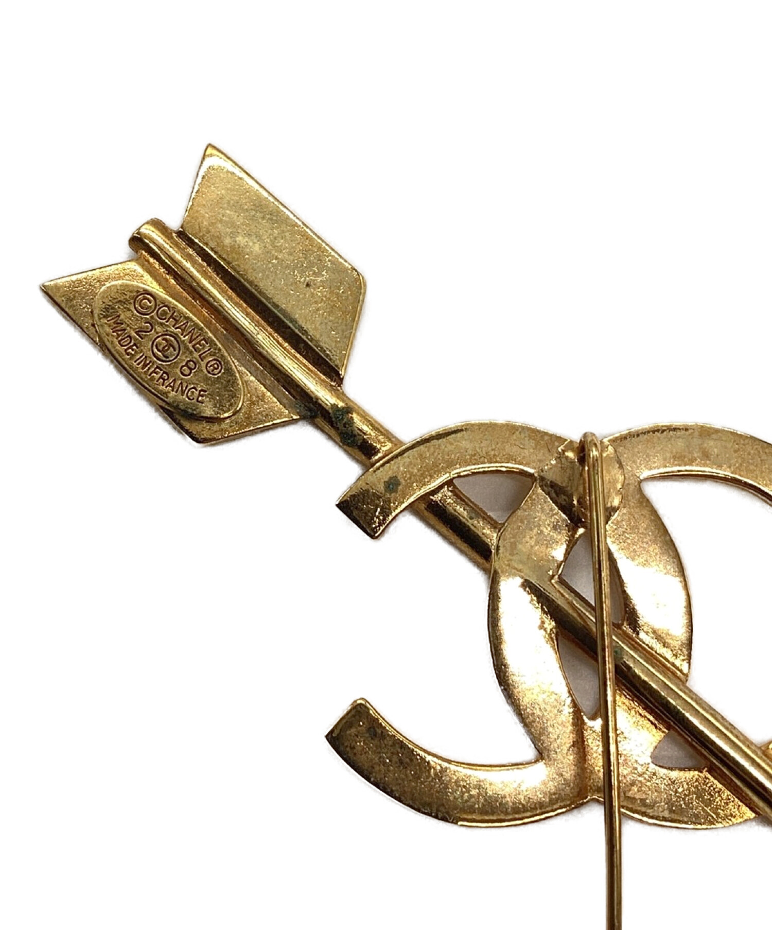CHANEL シャネル　ココマーク　アローピンブローチ　ゴールド　ヴィンテージ 楽天市場】質屋 シャネル ブローチ ココマーク CHANEL ピン